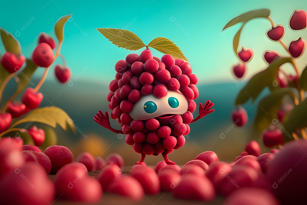 Personagem adorável e simpática amora