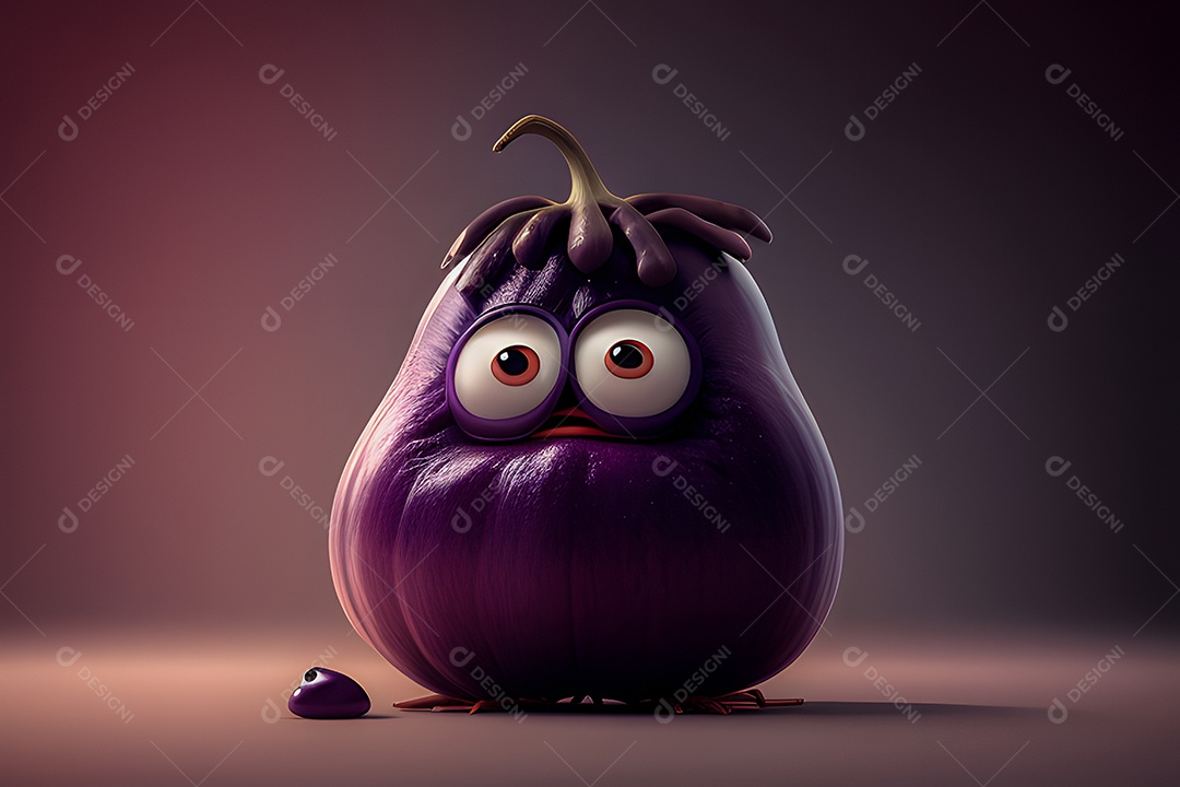 Personagem adorável e simpática Beringela