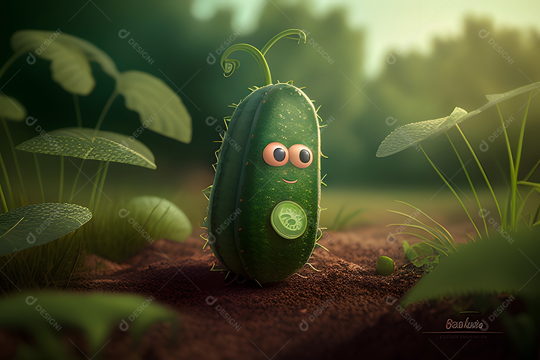 Personagem adorável e simpático  senhor pepino