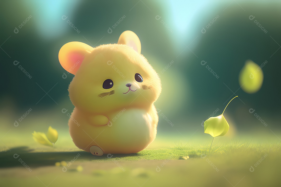Personagem adorável e simpático Hamster