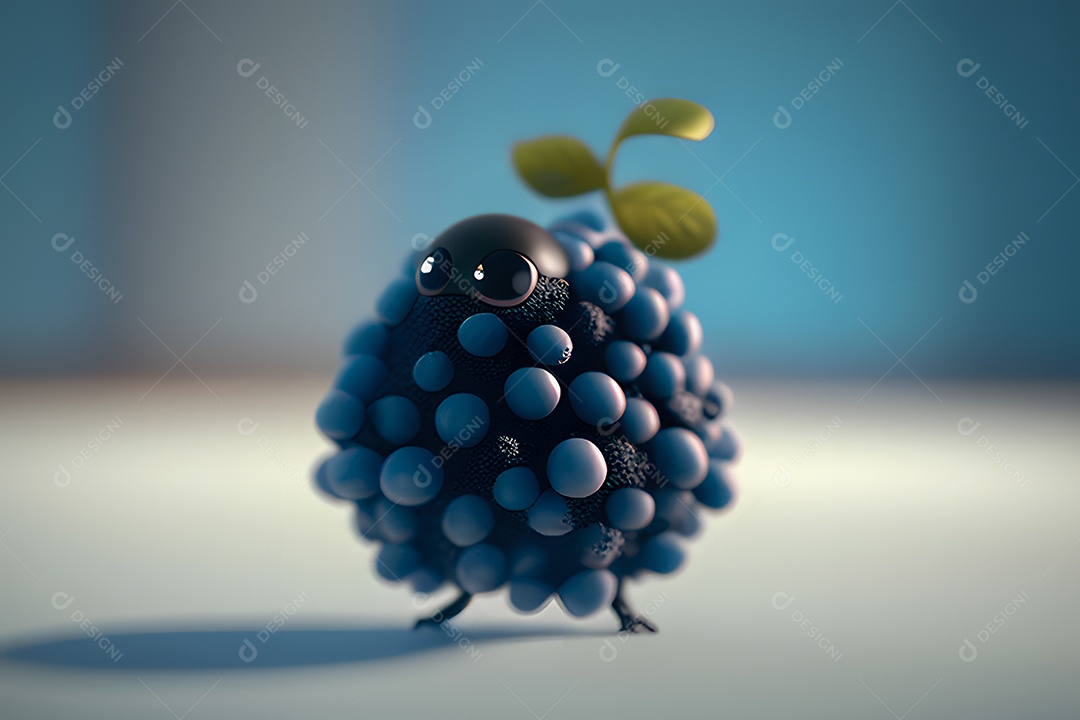 Personagem adorável e simpático mini cacho de uva