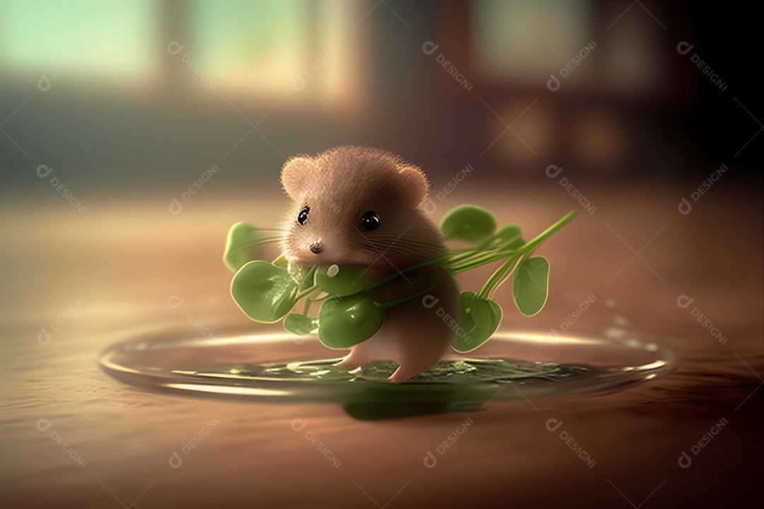Personagem adorável e simpático ratinho