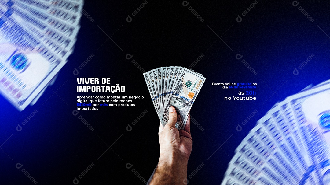 Modelo de Capa do Youtube Thumbnail Loja Digital PSD Editável