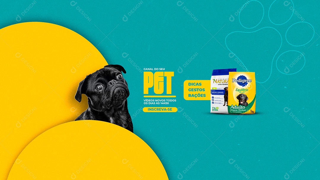 Modelo de Capa do Youtube Thumbnail Petshop PSD Editável