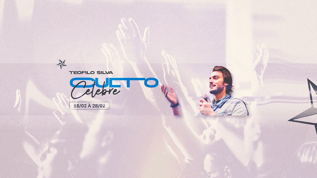 Modelo de Capa do Youtube Thumbnail Gospel PSD Editável