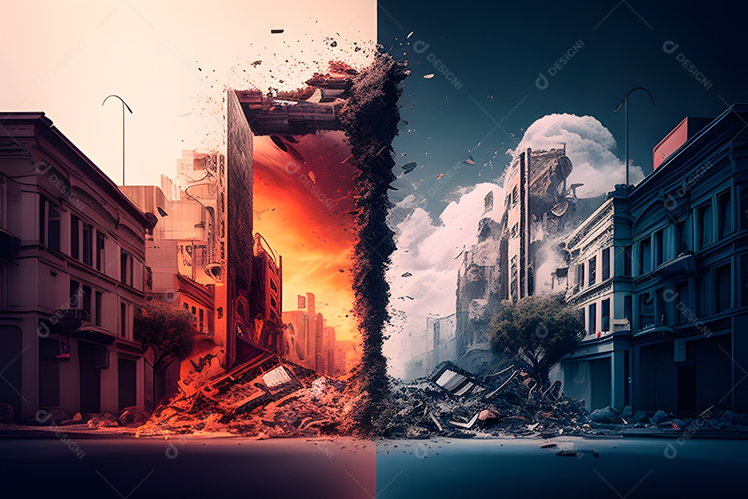 Cidade em escombros