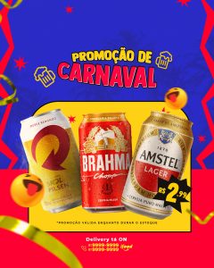 Promoção de Carnaval Skol Brahma Amstel 2,99 Cervejaria Social Media PSD Editável