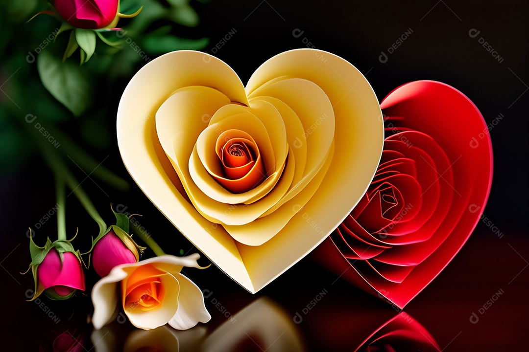 Cartão romântico para dia dos namorados