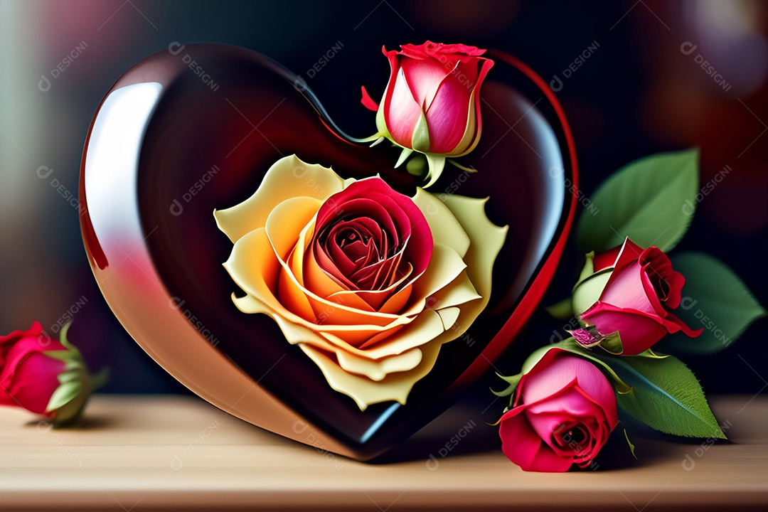 Lindas rosas coloridas