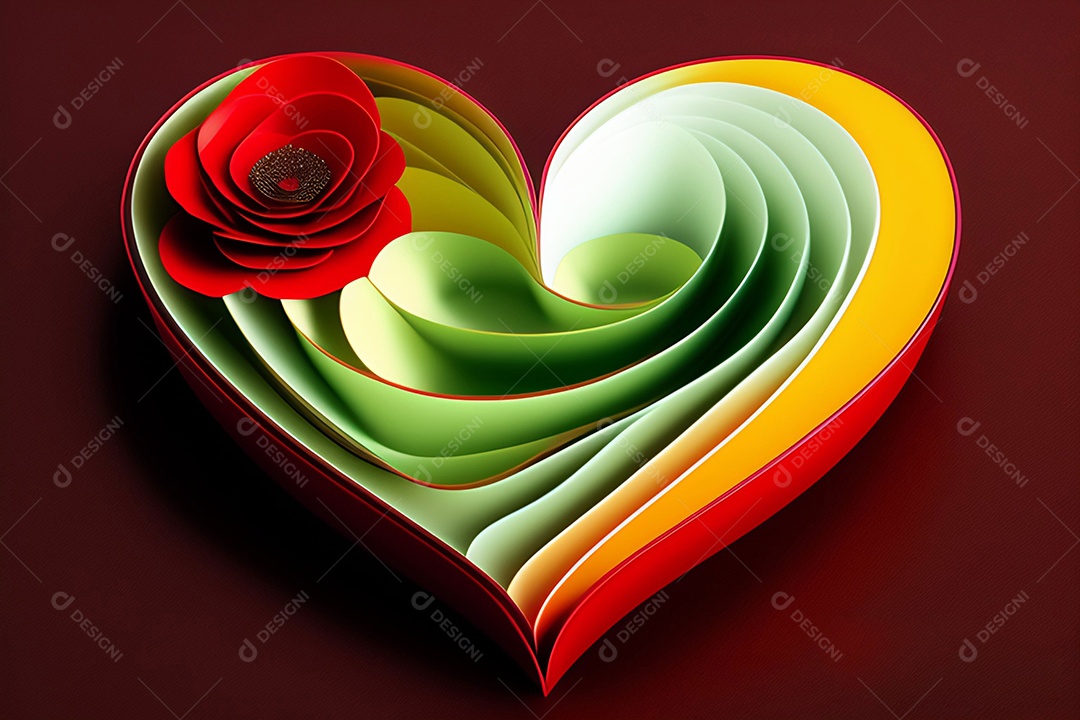 Cartão romântico para dia dos namorados