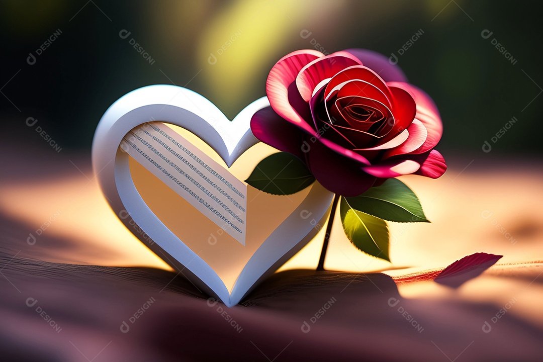 Cartão romântico para dia dos namorados