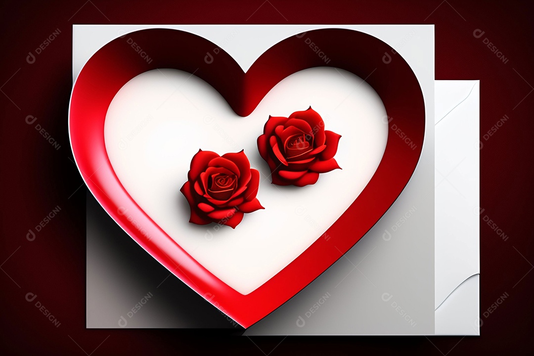 Cartão romântico para dia dos namorados