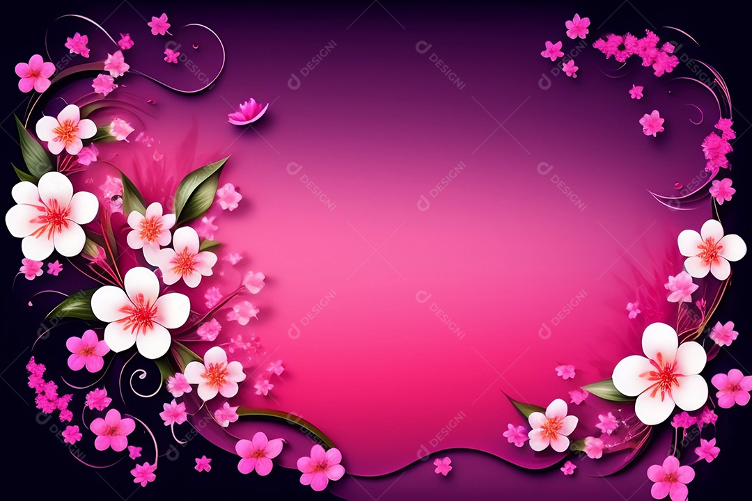 Background de lindas flores de cerejeira