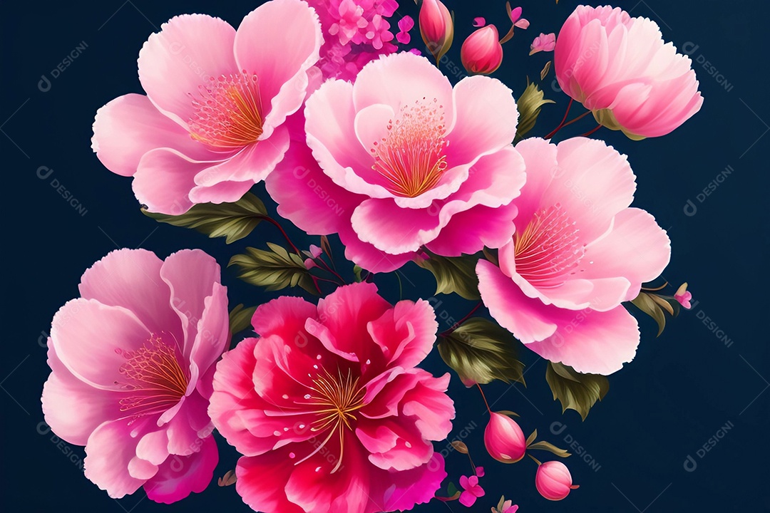 Background de lindas flores de cerejeira