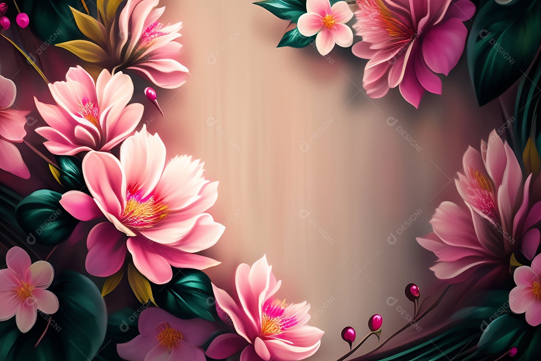 Background de lindas flores de cerejeira