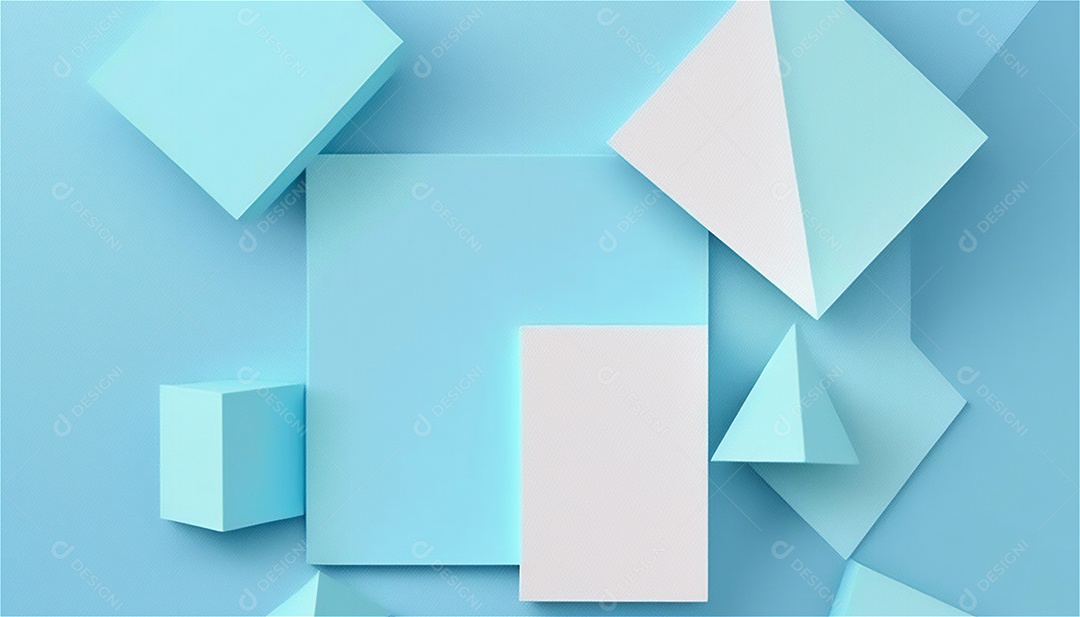 Modelo de plano de fundo de textura de papel vazio azul pastel, banner para publicidade. Formas geométricas retangulares recursos gráficos