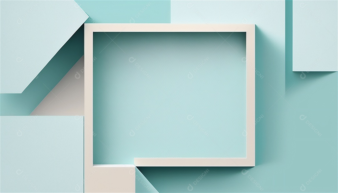Modelo de plano de fundo de textura de papel vazio azul pastel, banner para publicidade. Formas geométricas retangulares recursos gráficos