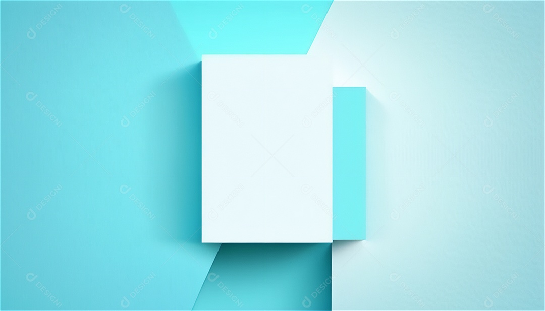 Modelo de plano de fundo de textura de papel vazio azul pastel, banner para publicidade. Formas geométricas retangulares recursos gráficos