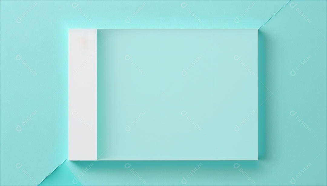 Modelo de plano de fundo de textura de papel vazio azul pastel, banner para publicidade. Formas geométricas retangulares recursos gráficos