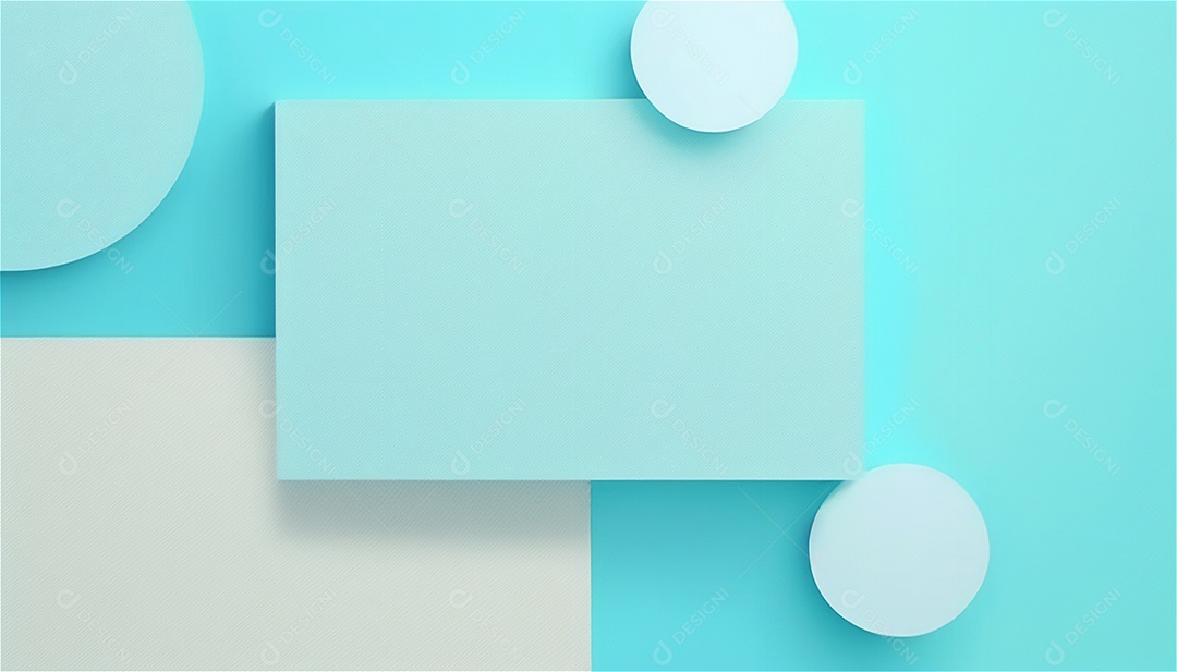 Modelo de plano de fundo de textura de papel vazio azul pastel, banner para publicidade. Formas geométricas retangulares recursos gráficos