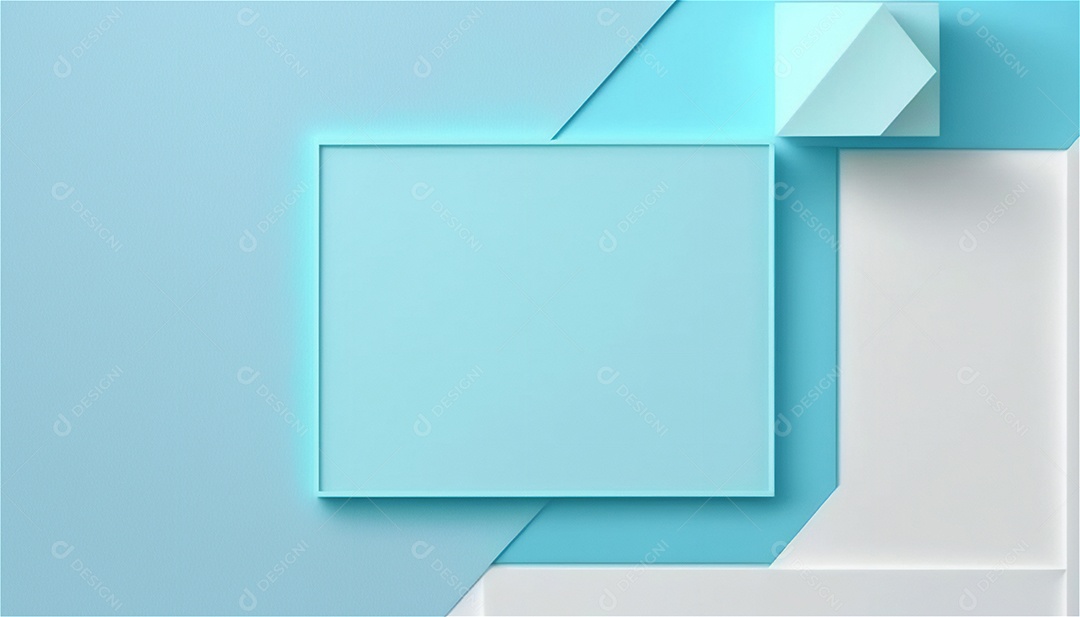 Modelo de plano de fundo de textura de papel vazio azul pastel, banner para publicidade. Formas geométricas retangulares recursos gráficos