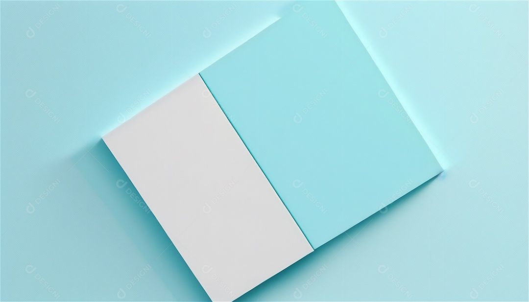 Modelo de plano de fundo de textura de papel vazio azul pastel, banner para publicidade. Formas geométricas retangulares recursos gráficos