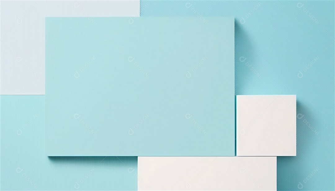 Modelo de plano de fundo de textura de papel vazio azul pastel, banner para publicidade. Formas geométricas retangulares recursos gráficos