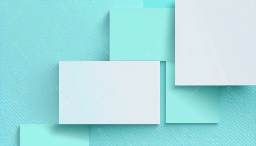 Modelo de plano de fundo de textura de papel vazio azul pastel, banner para publicidade. Formas geométricas retangulares recursos gráficos