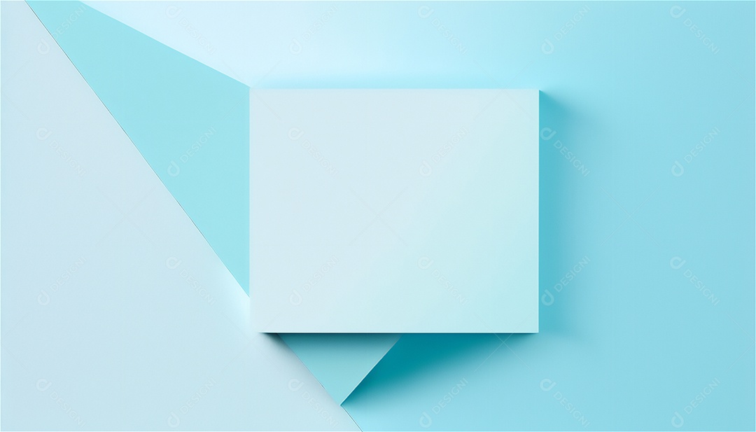 Modelo de plano de fundo de textura de papel vazio azul pastel, banner para publicidade. Formas geométricas retangulares recursos gráficos