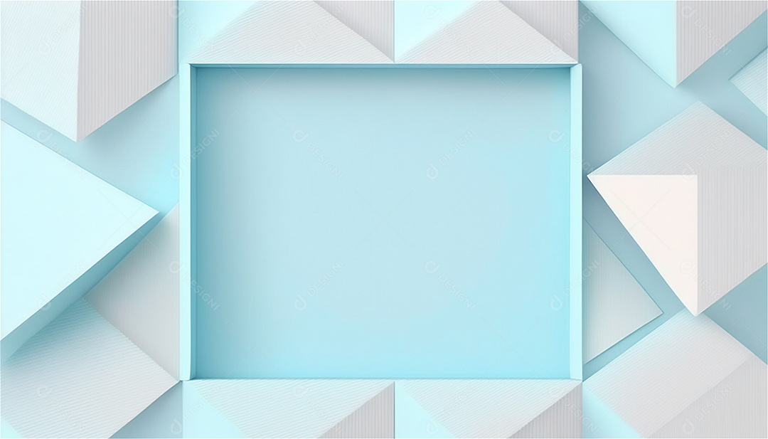 Modelo de plano de fundo de textura de papel vazio azul pastel, banner para publicidade. Formas geométricas retangulares recursos gráficos