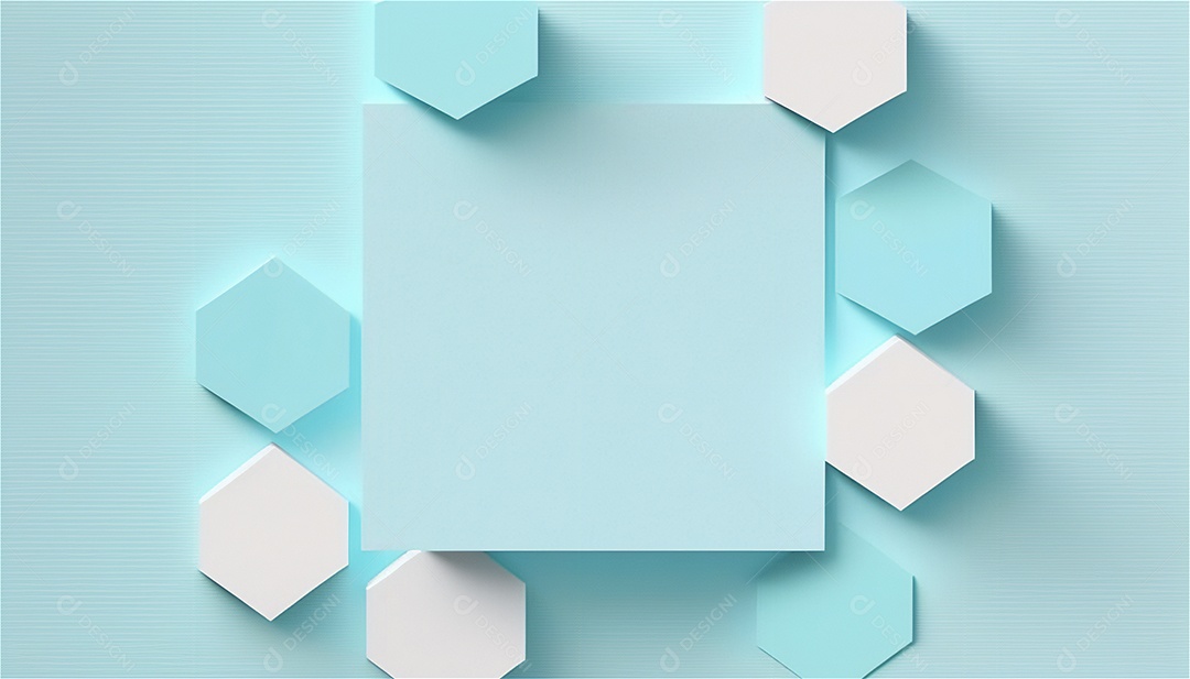 Modelo de plano de fundo de textura de papel vazio azul pastel, banner para publicidade. Formas geométricas retangulares recursos gráficos