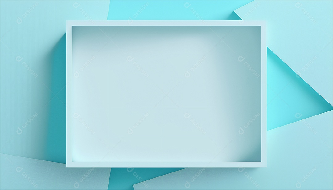 Modelo de plano de fundo de textura de papel vazio azul pastel, banner para publicidade. Formas geométricas retangulares recursos gráficos