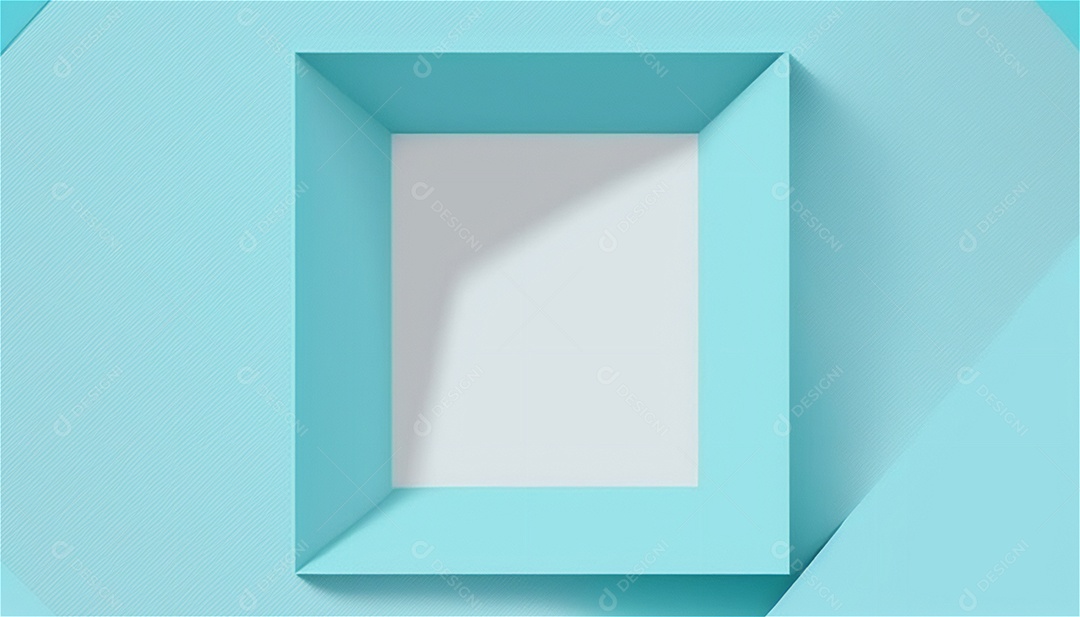 Modelo de plano de fundo de textura de papel vazio azul pastel, banner para publicidade. Formas geométricas retangulares recursos gráficos