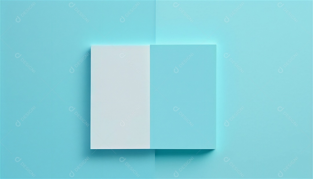 Modelo de plano de fundo de textura de papel vazio azul pastel, banner para publicidade. Formas geométricas retangulares recursos gráficos