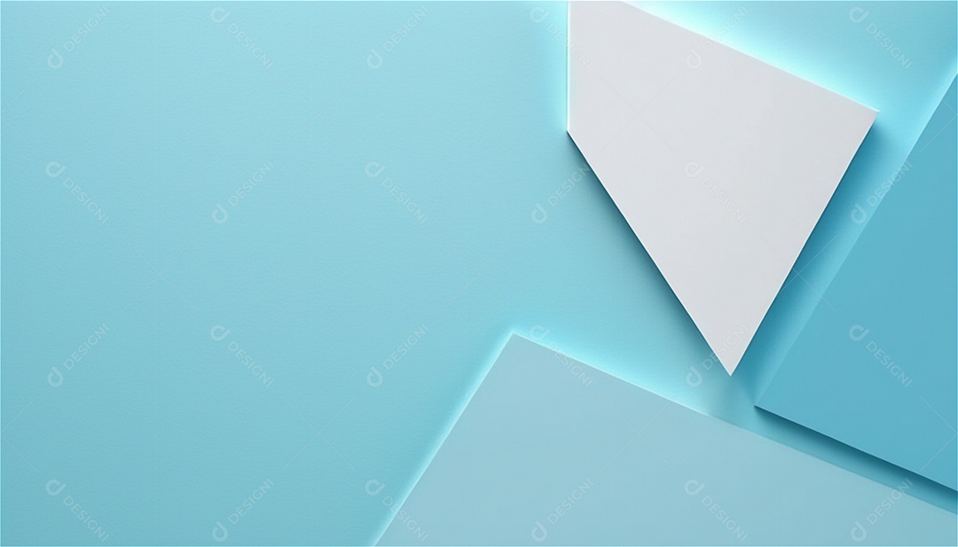 Modelo de plano de fundo de textura de papel vazio azul pastel, banner para publicidade. Formas geométricas retangulares recursos gráficos