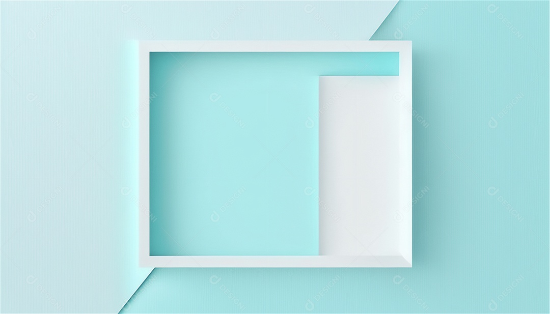 Modelo de plano de fundo de textura de papel vazio azul pastel, banner para publicidade. Formas geométricas retangulares recursos gráficos