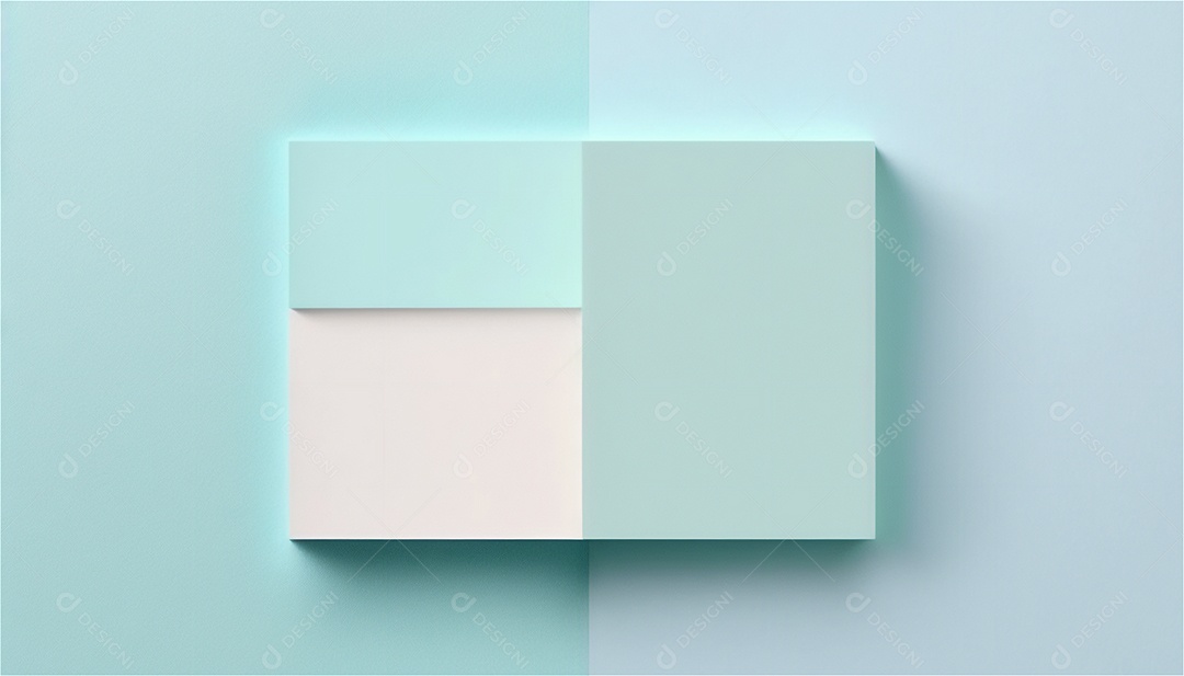 Modelo de plano de fundo de textura de papel vazio azul pastel, banner para publicidade. Formas geométricas retangulares recursos gráficos