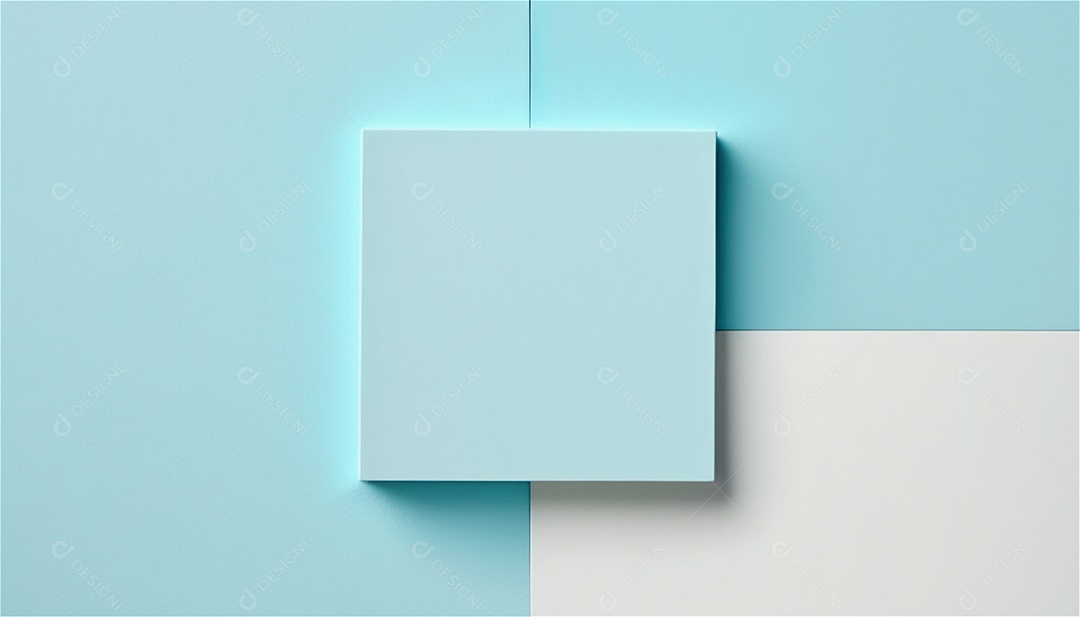 Modelo de plano de fundo de textura de papel vazio azul pastel, banner para publicidade. Formas geométricas retangulares recursos gráficos