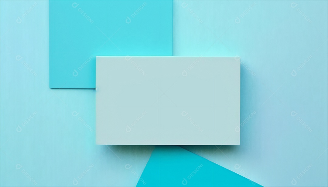 Modelo de plano de fundo de textura de papel vazio azul pastel, banner para publicidade. Formas geométricas retangulares recursos gráficos