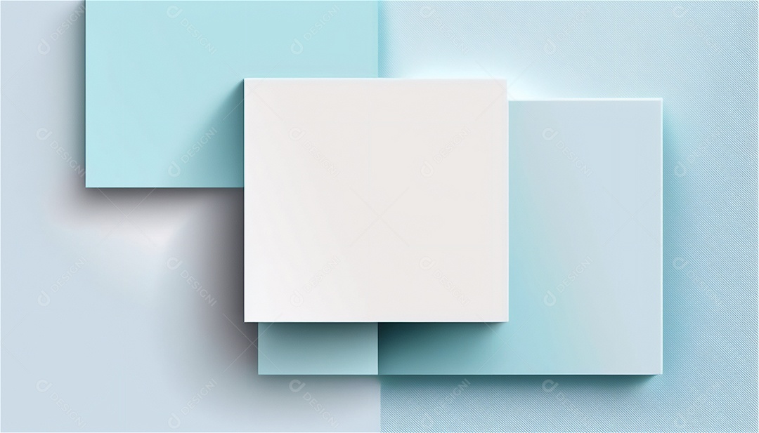 Modelo de plano de fundo de textura de papel vazio azul pastel, banner para publicidade. Formas geométricas retangulares recursos gráficos