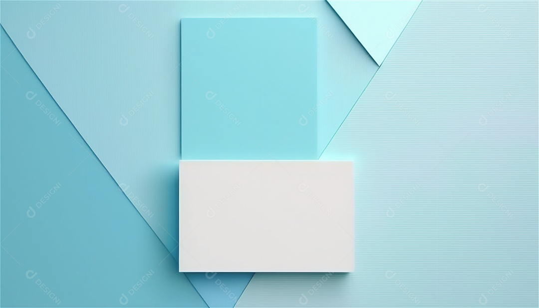 Modelo de plano de fundo de textura de papel vazio azul pastel, banner para publicidade. Formas geométricas retangulares recursos gráficos