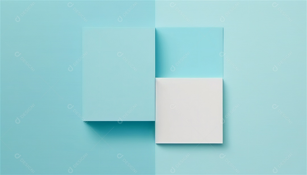 Modelo de plano de fundo de textura de papel vazio azul pastel, banner para publicidade. Formas geométricas retangulares recursos gráficos