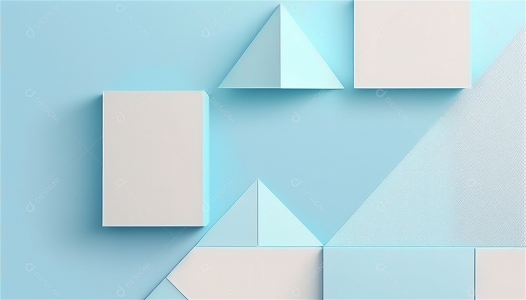 Modelo de plano de fundo de textura de papel vazio azul pastel, banner para publicidade. Formas geométricas retangulares recursos gráficos
