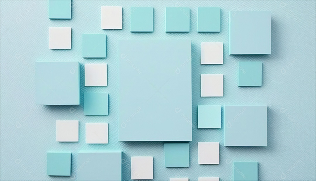Modelo de plano de fundo de textura de papel vazio azul pastel, banner para publicidade. Formas geométricas retangulares recursos gráficos