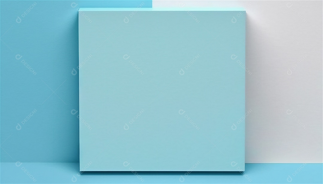 Modelo de plano de fundo de textura de papel vazio azul pastel, banner para publicidade. Formas geométricas retangulares recursos gráficos
