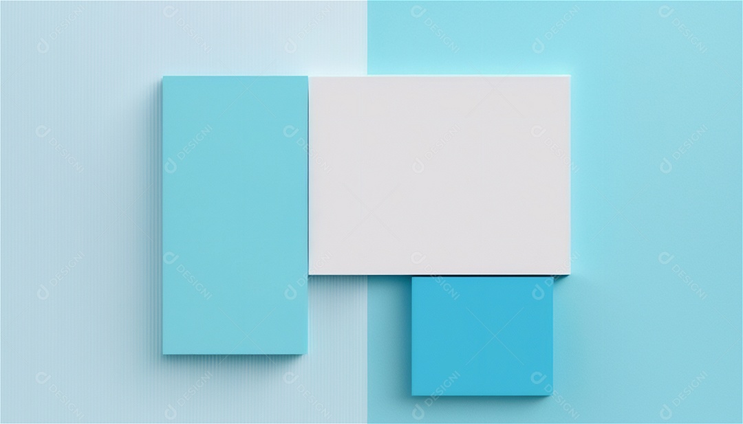 Modelo de plano de fundo de textura de papel vazio azul pastel, banner para publicidade. Formas geométricas retangulares recursos gráficos