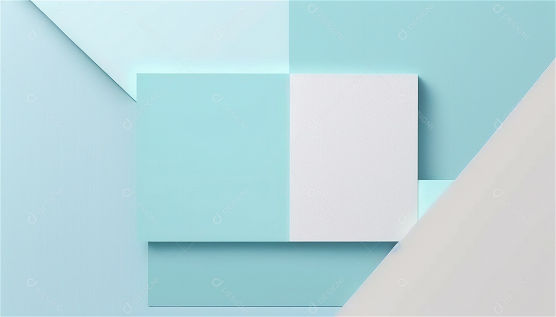 Modelo de plano de fundo de textura de papel vazio azul pastel, banner para publicidade. Formas geométricas retangulares recursos gráficos