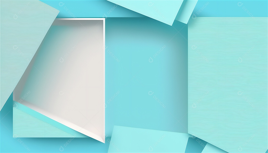 Modelo de plano de fundo de textura de papel vazio azul pastel, banner para publicidade. Formas geométricas retangulares recursos gráficos