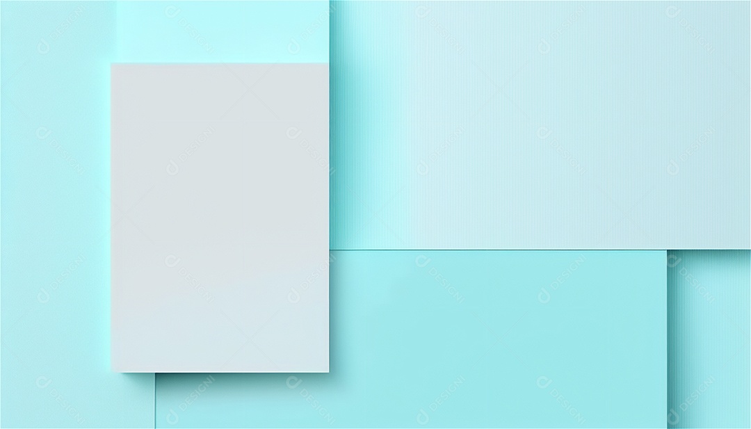 Modelo de plano de fundo de textura de papel vazio azul pastel, banner para publicidade. Formas geométricas retangulares recursos gráficos