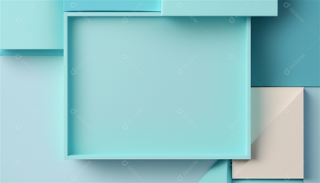 Modelo de plano de fundo de textura de papel vazio azul pastel, banner para publicidade. Formas geométricas retangulares recursos gráficos
